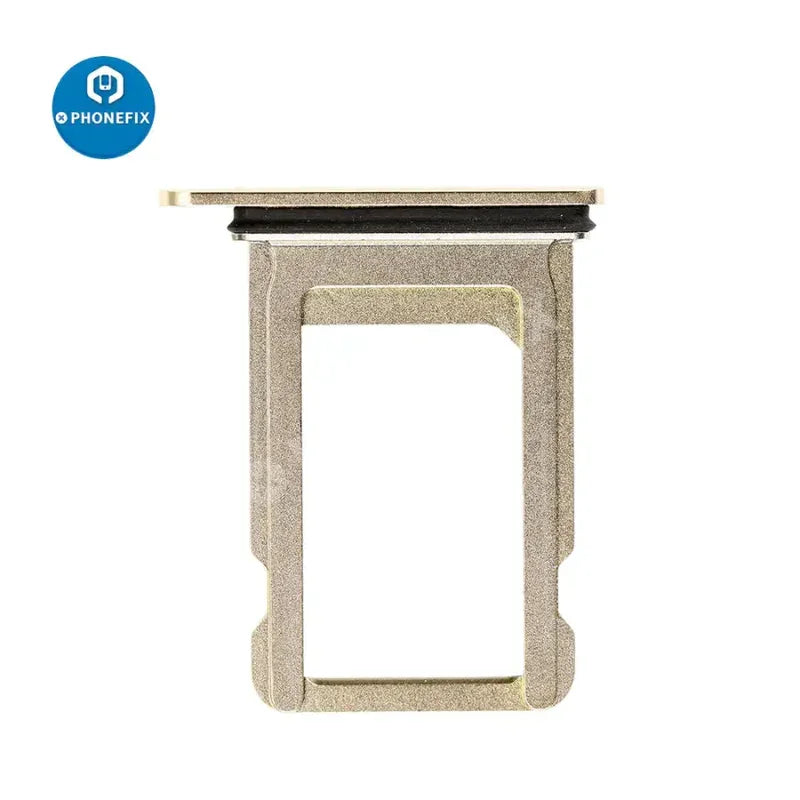 Dual SIM card tray holder for iPhone X to 14 series, replacement accessory by PHONEFIX, designed for dual SIM card slot.