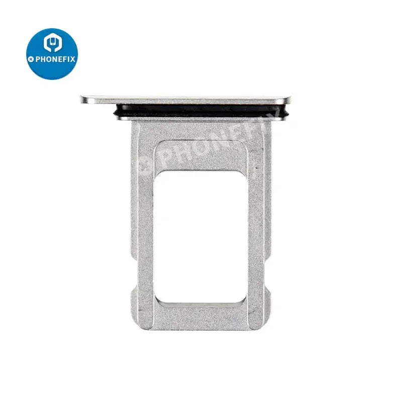 Dual SIM card tray holder for iPhone X to 14 series, replacement accessory by PHONEFIX, compatible with China phones.