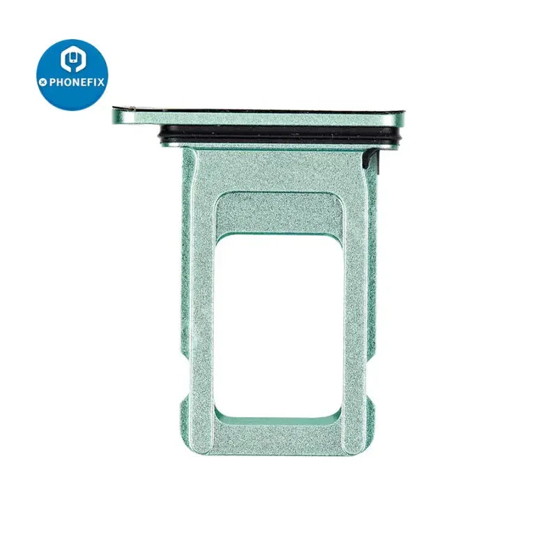Dual SIM card tray holder for iPhone X-14 series, replacement accessory from PHONEFIX, showing the tray and slot components.