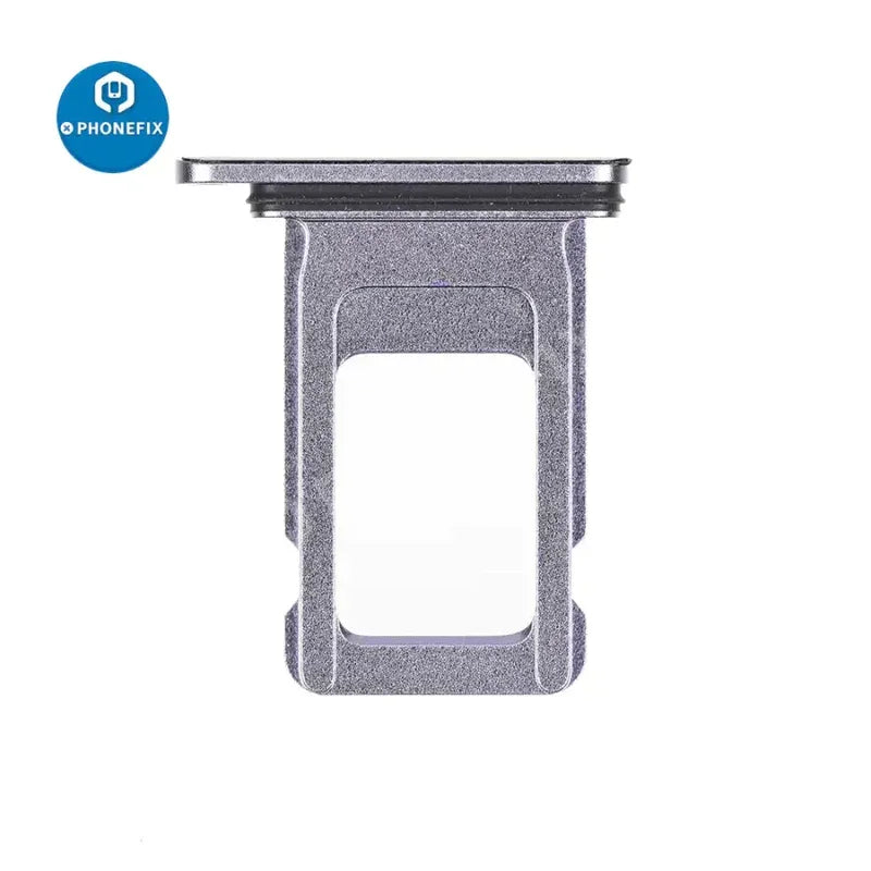 Dual SIM card tray holder for iPhone X to 14 series, replacement accessory from PHONEFIX, compatible with iPhone models.