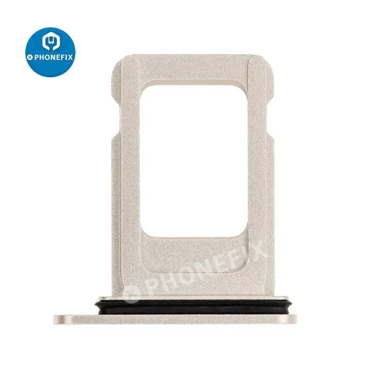 iPhone X-14 series Dual SIM card tray holder replacement from PHONEFIX, showing the metal tray for SIM card slots.