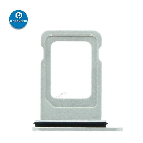 iPhone X-14 series Dual SIM card tray holder replacement by PHONEFIX, showing the metal tray and slot for SIM cards.