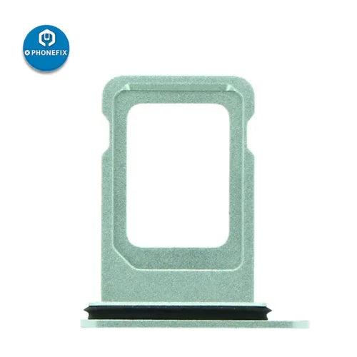 Dual SIM card tray holder for iPhone X to 14 series, replacement accessory by PHONEFIX, includes slot for dual SIM cards.