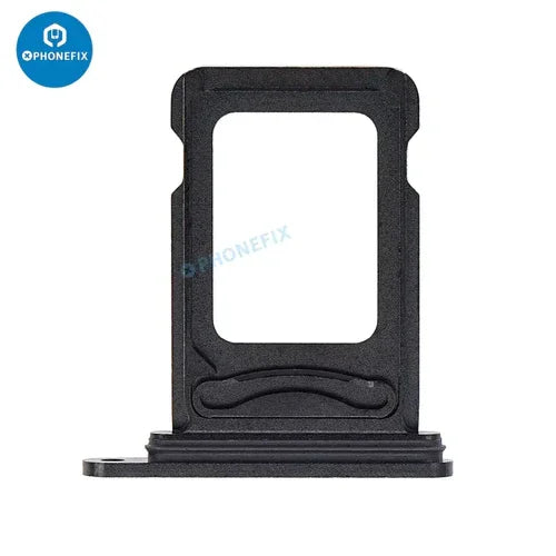 Dual SIM card tray holder for iPhone X-14 series, replacement accessory from PHONEFIX, designed for dual SIM card slots.