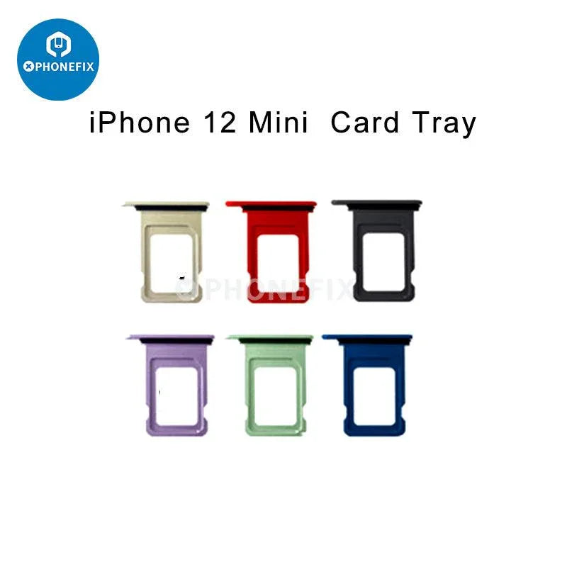 Dual SIM card tray holder for iPhone X to 14 series, replacement accessory from PHONEFIX, compatible with China phones.