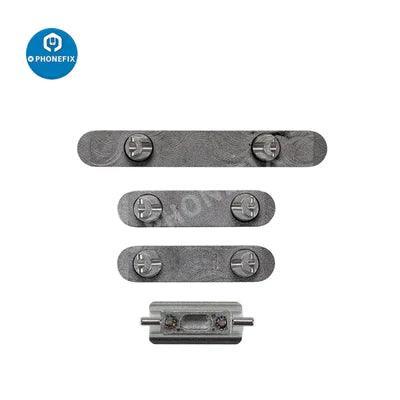 PHONEFIX iPhone side buttons set replacement parts, silver color, for iPhone repair and accessory replacement.