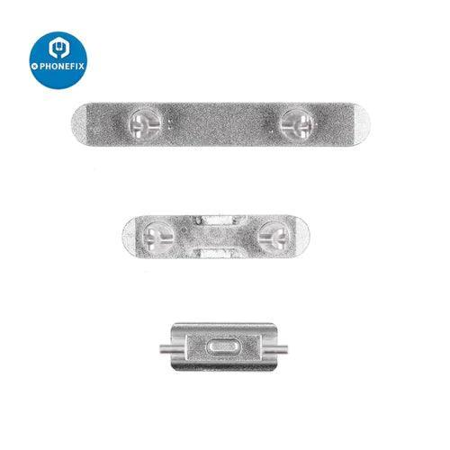 PHONEFIX iPhone side buttons set replacement parts, silver color, for iPhone repair and accessory replacement.