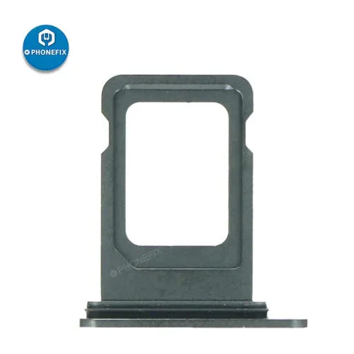 iPhone X to 14 Pro Max SIM card tray holder replacement by PHONEFIX, showing the single SIM card slot and tray in black.