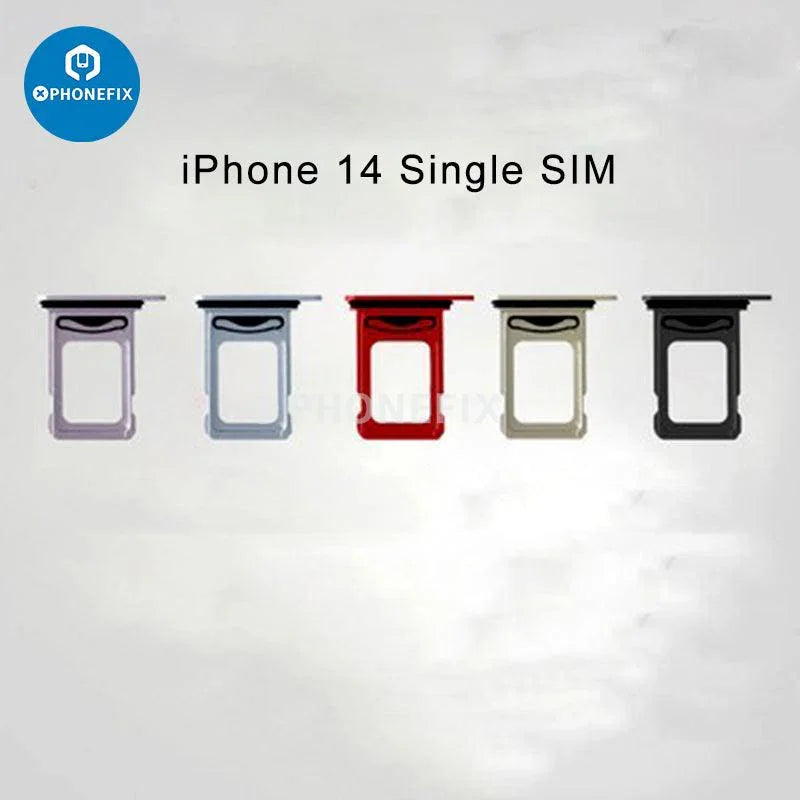 iPhone X-14 Pro Max SIM card tray holder replacement by PHONEFIX, showing the metal slot for securing the SIM card in the phone.