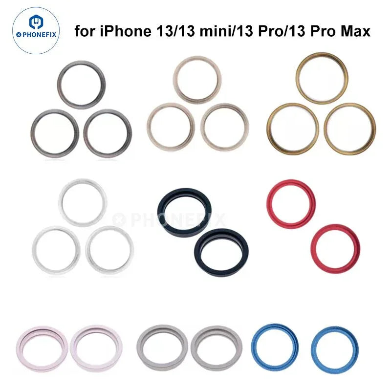 Silver metal ring for iPhone X/11/12/13/14 Pro Max back camera, iPhone accessory by PHONEFIX, camera lens protection part.