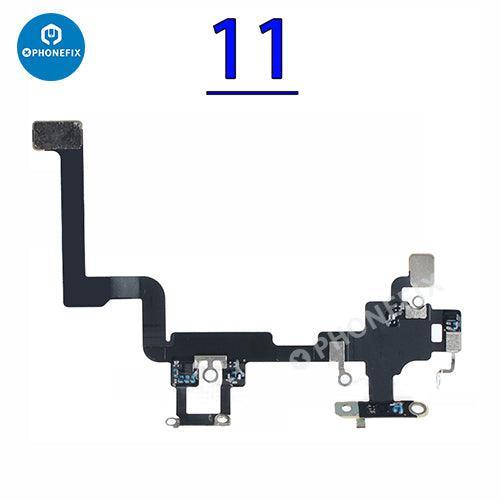 PhoneFix WiFi antenna flex cable replacement for iPhone X to iPhone 14 Pro Max, showing the flexible cable and connector for repair.