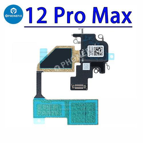 PhoneFix WiFi antenna flex cable replacement for iPhone X to iPhone 14 Pro Max, showing the flexible cable and connector for repair.