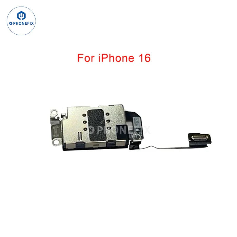 iPhone XR dual SIM card reader with flex cable by PHONEFIX, showing the black plastic and metal components of the accessory.