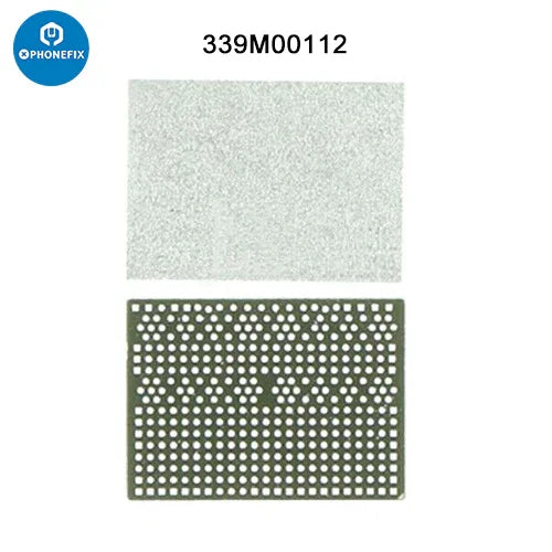 iPhone Power Amplifier IC from PHONEFIX, signal supply PA chip replacement for iPhone devices, shown on circuit board.