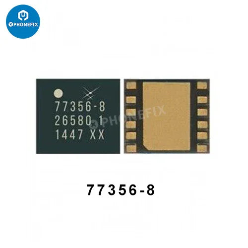 iPhone power amplifier IC chip replacement by PHONEFIX, showing the small signal supply PA chip for iPhone devices