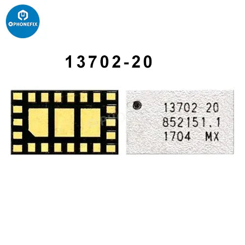 iPhone Power Amplifier IC Signal Supply PA Chip replacement for iPhone by PHONEFIX, showing the small electronic chip component.