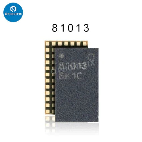 iPhone Power Amplifier IC Signal Supply PA Chip replacement by PHONEFIX, showing the small replacement chip on a circuit board
