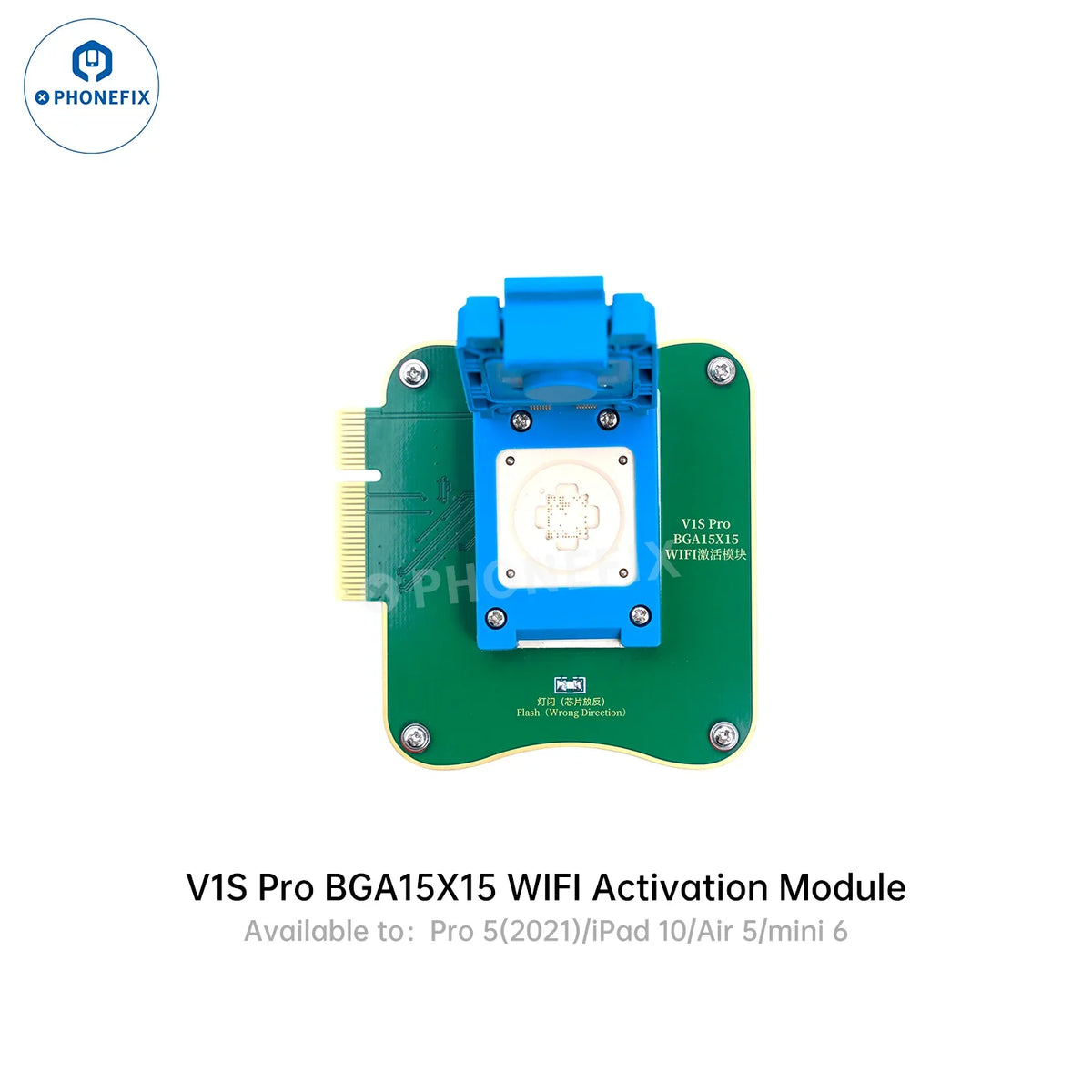 PHONEFIX JCID WiFi chip unbind activation module for iPhone 12-16 Pro Max, BGA15x15 IC repair component.