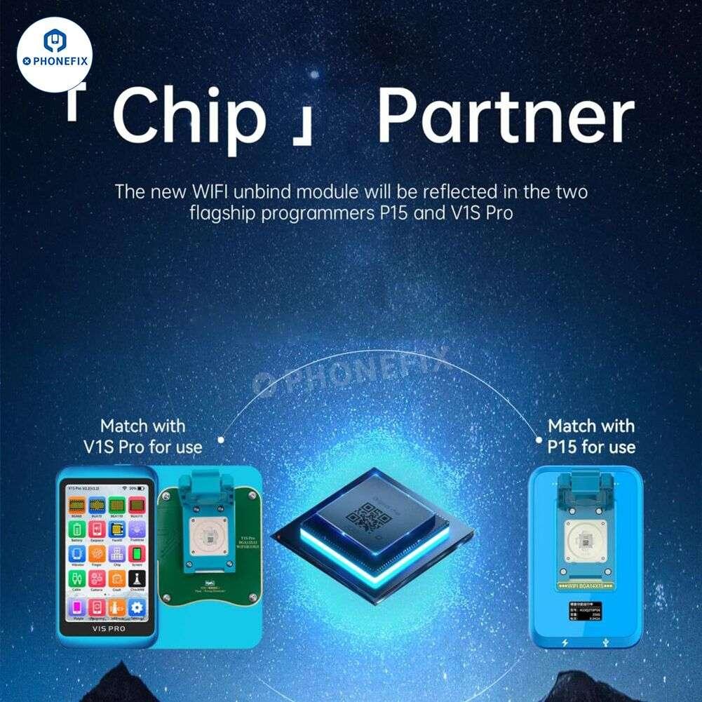 PHONEFIX iPhone IC WIFI Chip Unbind Activation Module for iPhone 12 to 16 Pro Max, showing the small circuit component.