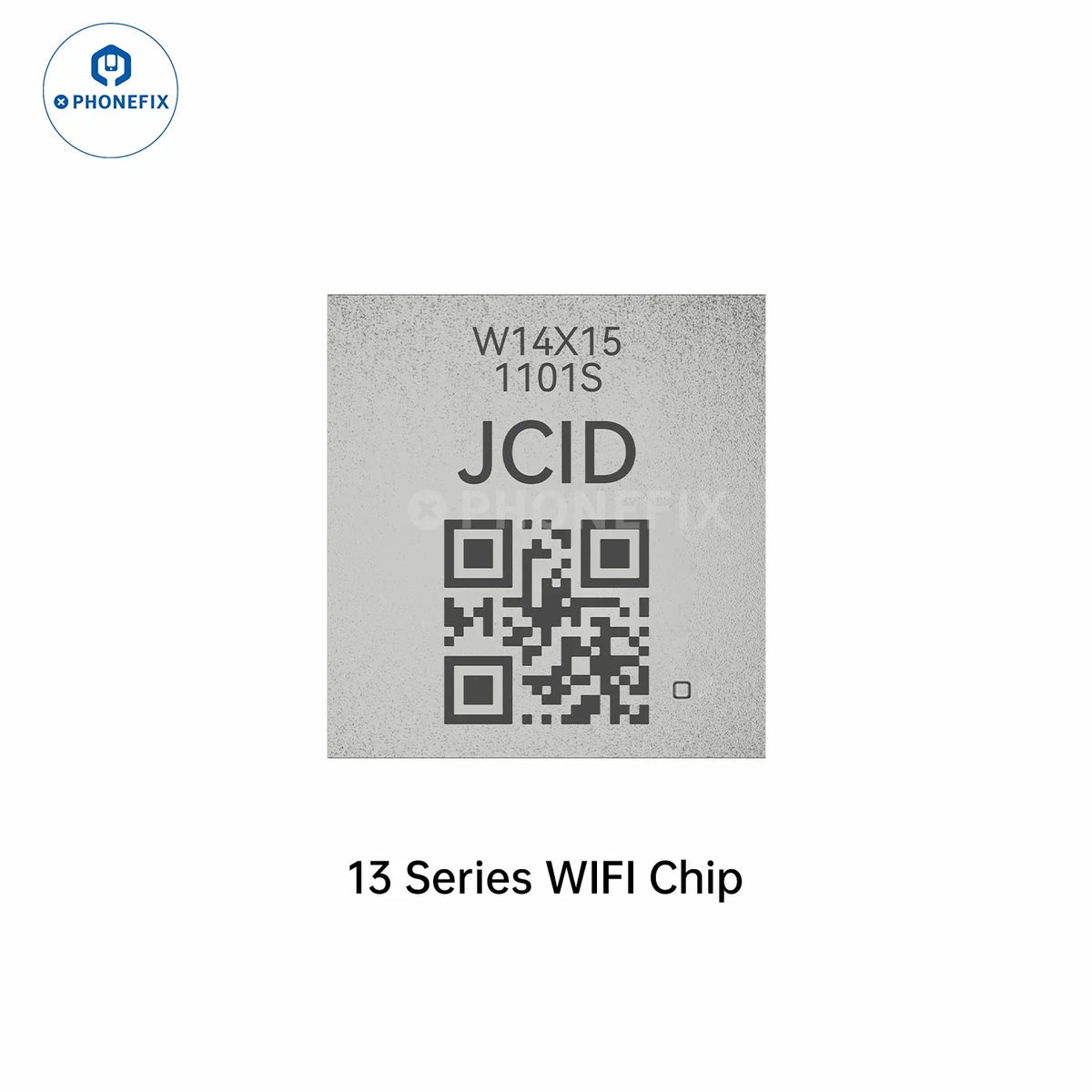 Phonefix JCID WiFi chip unbind activation module for iPhone 12-16 Pro Max, iPhone IC repair part with circuit board details.