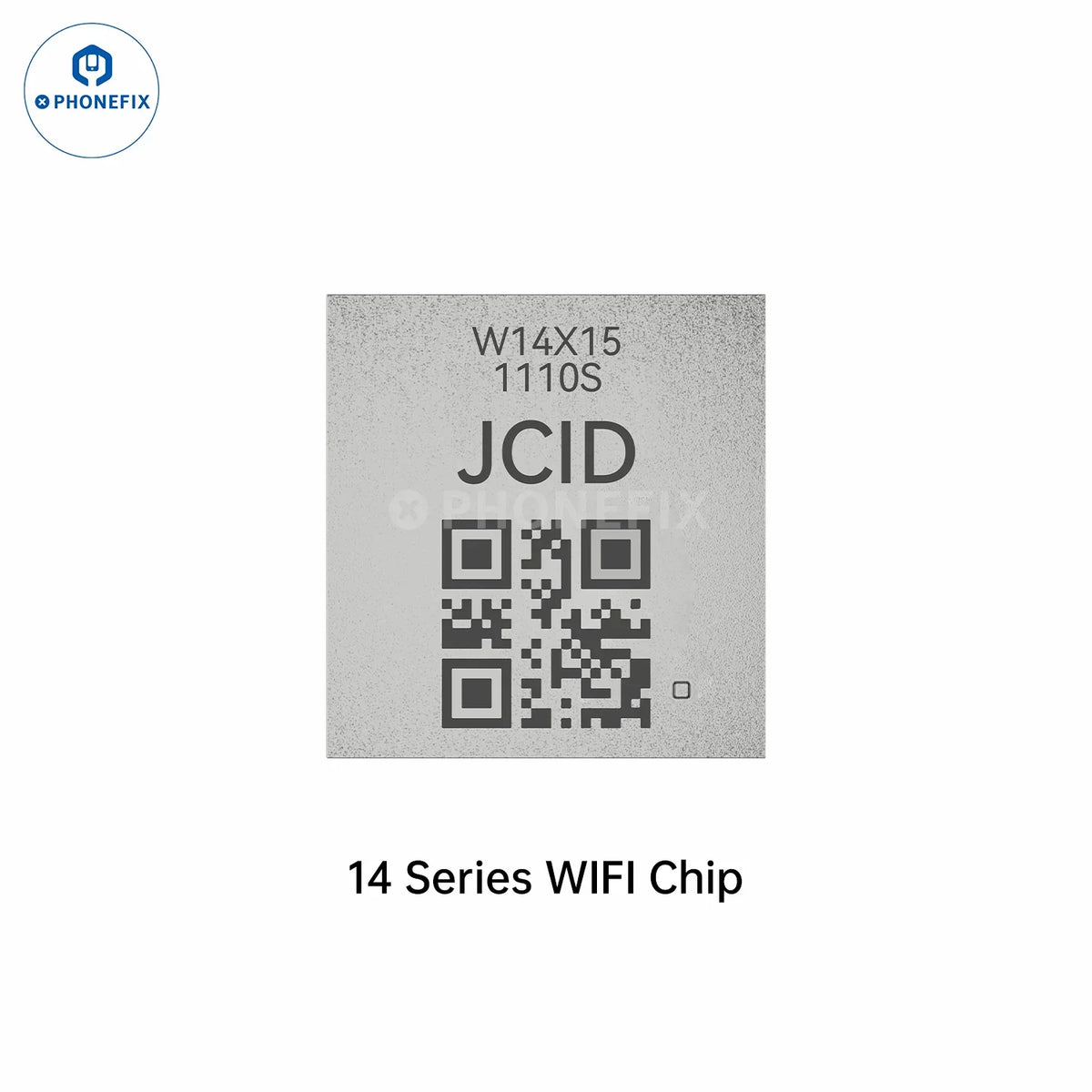 PHONEFIX iPhone IC WIFI Chip Unbind Activation Module for iPhone 12-16 Pro Max, showing the small circuit component on a white background.