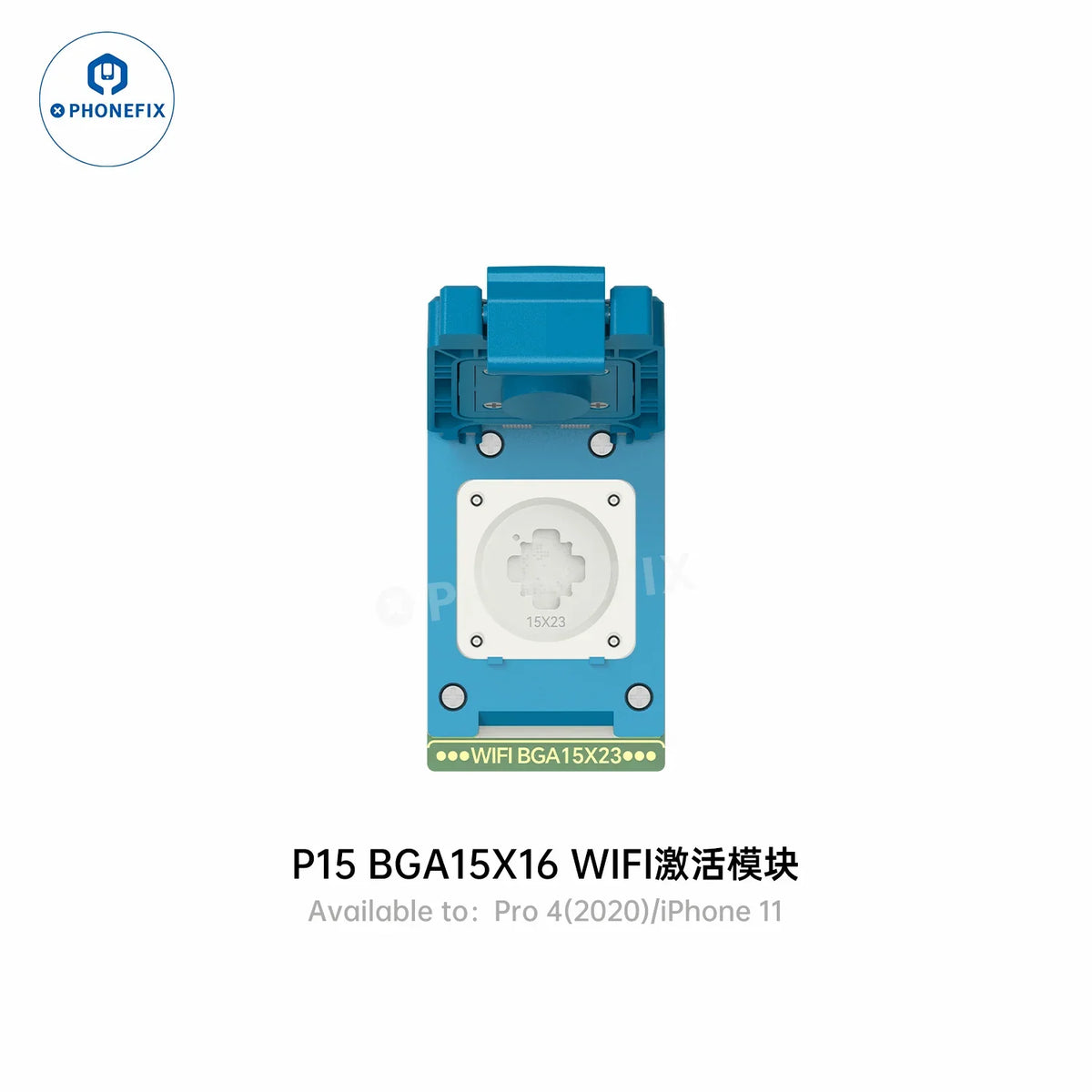 Phonefix JCID WIFI chip unbind activation module for iPhone 12-16 Pro Max, BGA15X23 IC component.