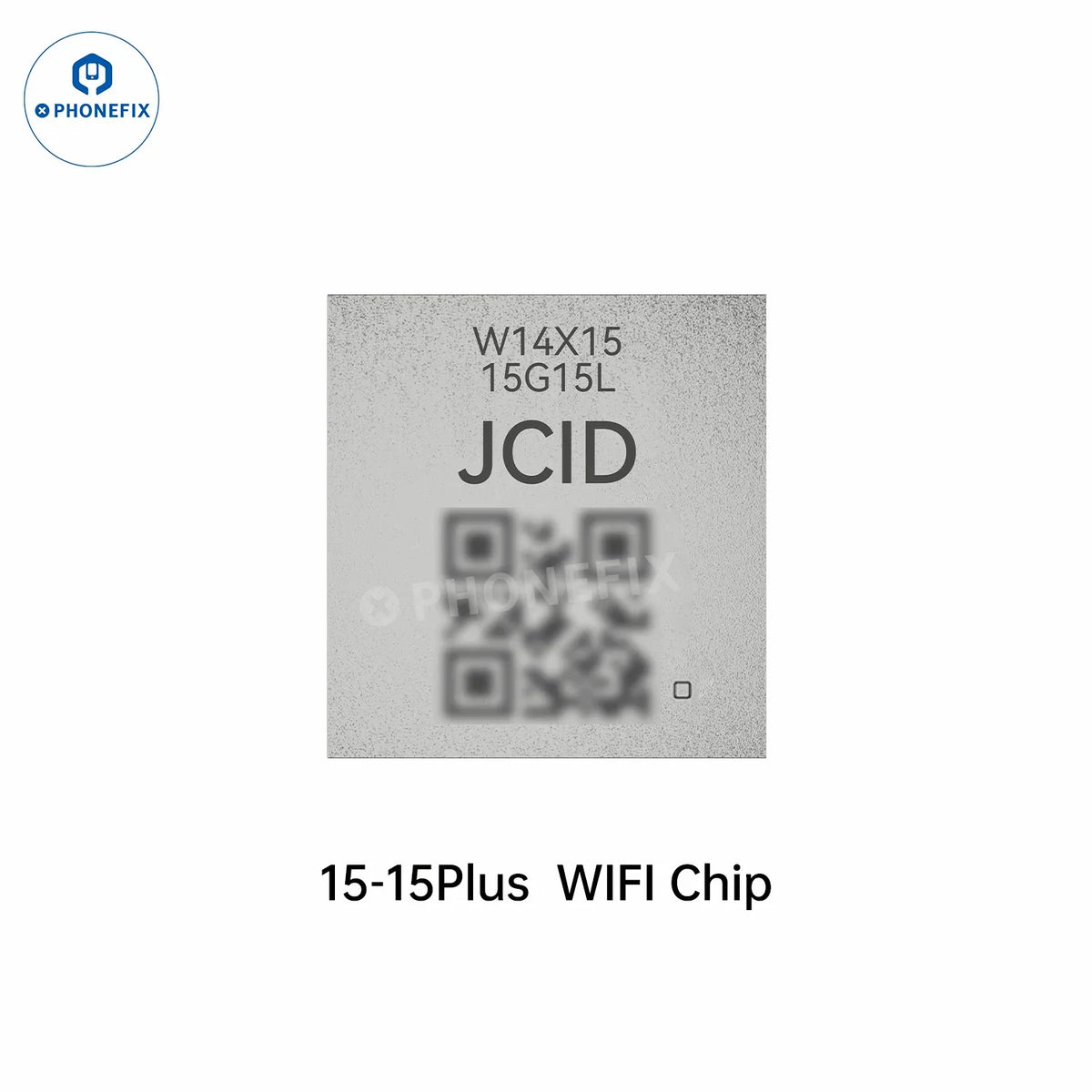PHONEFIX JCID WiFi chip unbind activation module for iPhone 12 to 16 Pro Max, showing the small iPhone IC component.