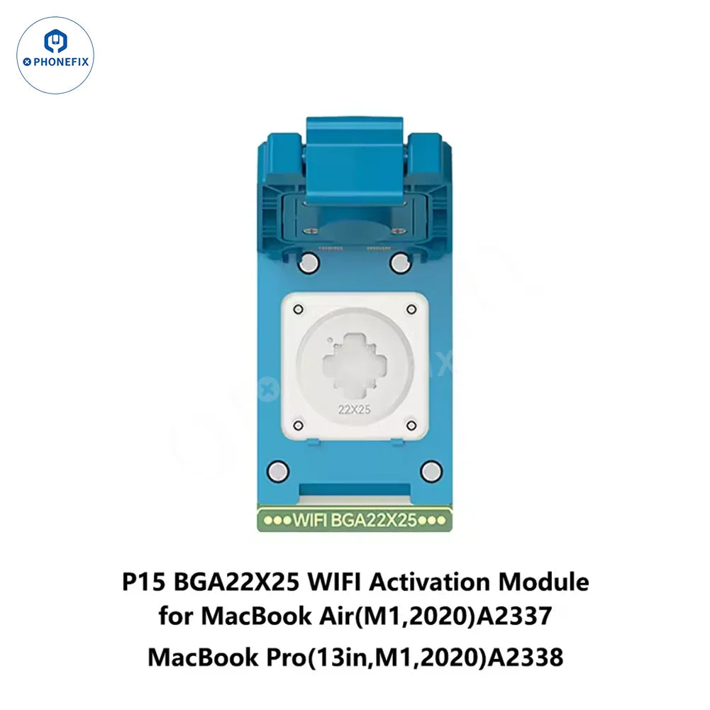 JCID WIFI chip unbind activation module for iPhone 12-16 Pro Max, PHONEFIX BGA IC component on circuit board.
