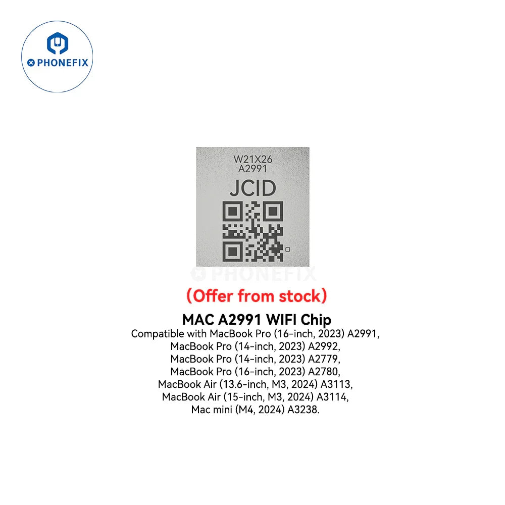 PHONEFIX iPhone WiFi IC chip module for iPhone 12-16 Pro Max, unbind and activate WiFi functionality on device.