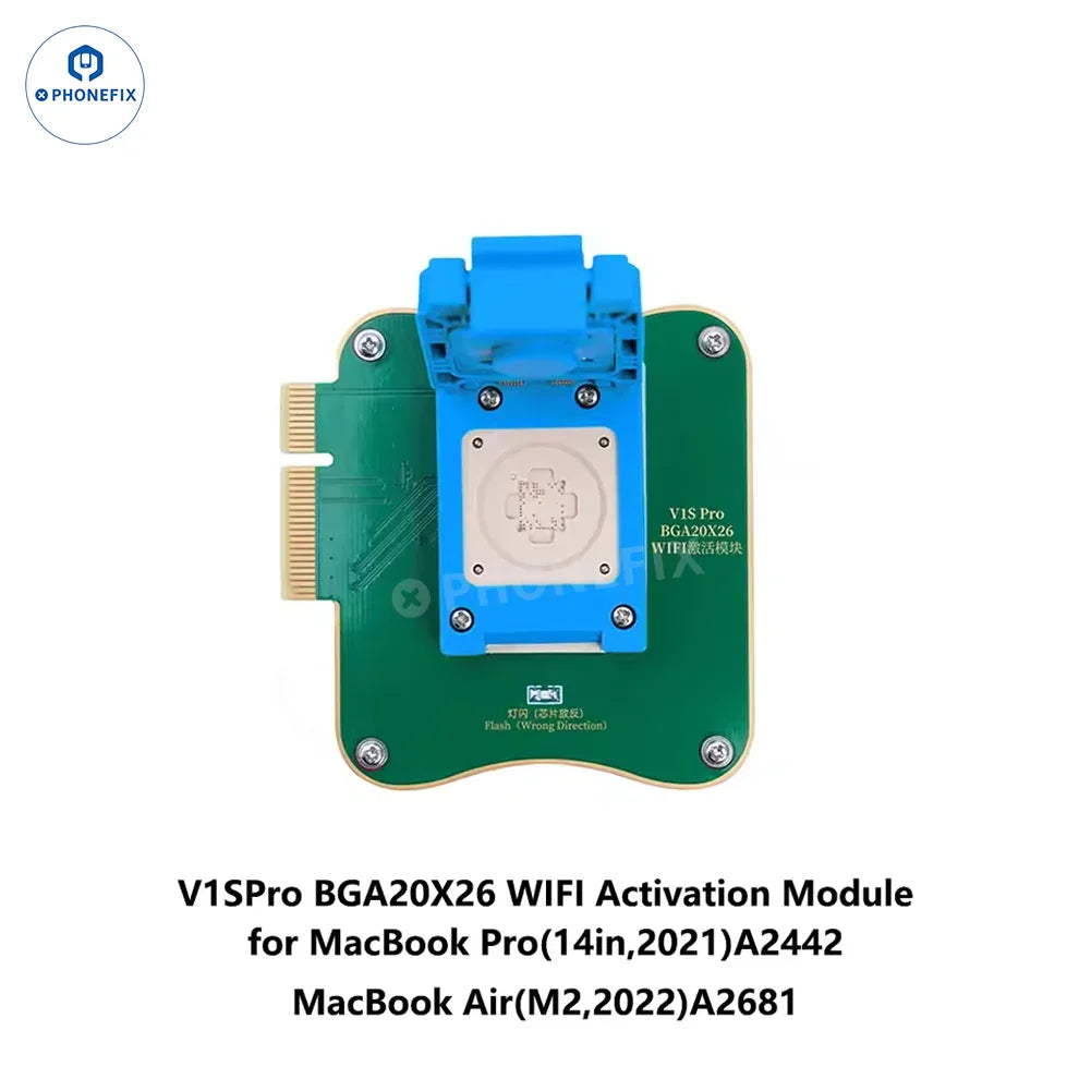 JCID WIFI chip unbind activation module for iPhone 12-16 Pro Max, PHONEFIX iPhone IC component on V1SP BGA chip image