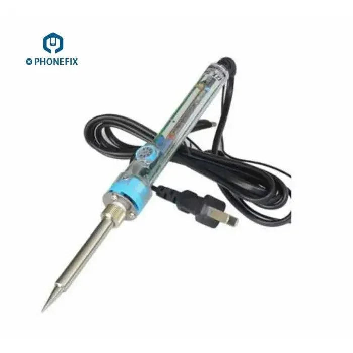 PhoneFix microcomputer-controlled soldering iron tip with constant temperature for precise electronic soldering work.