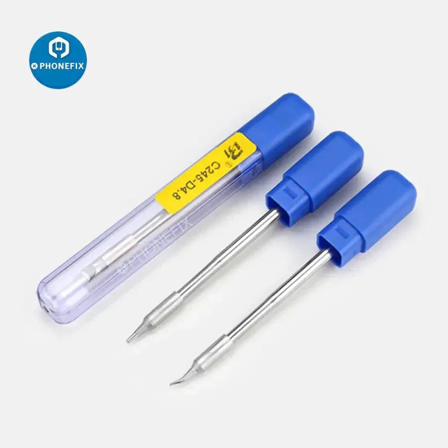 PhoneFix JBC C245 replacement soldering iron tip for T245 handle, compatible iron tip for precise soldering tasks.