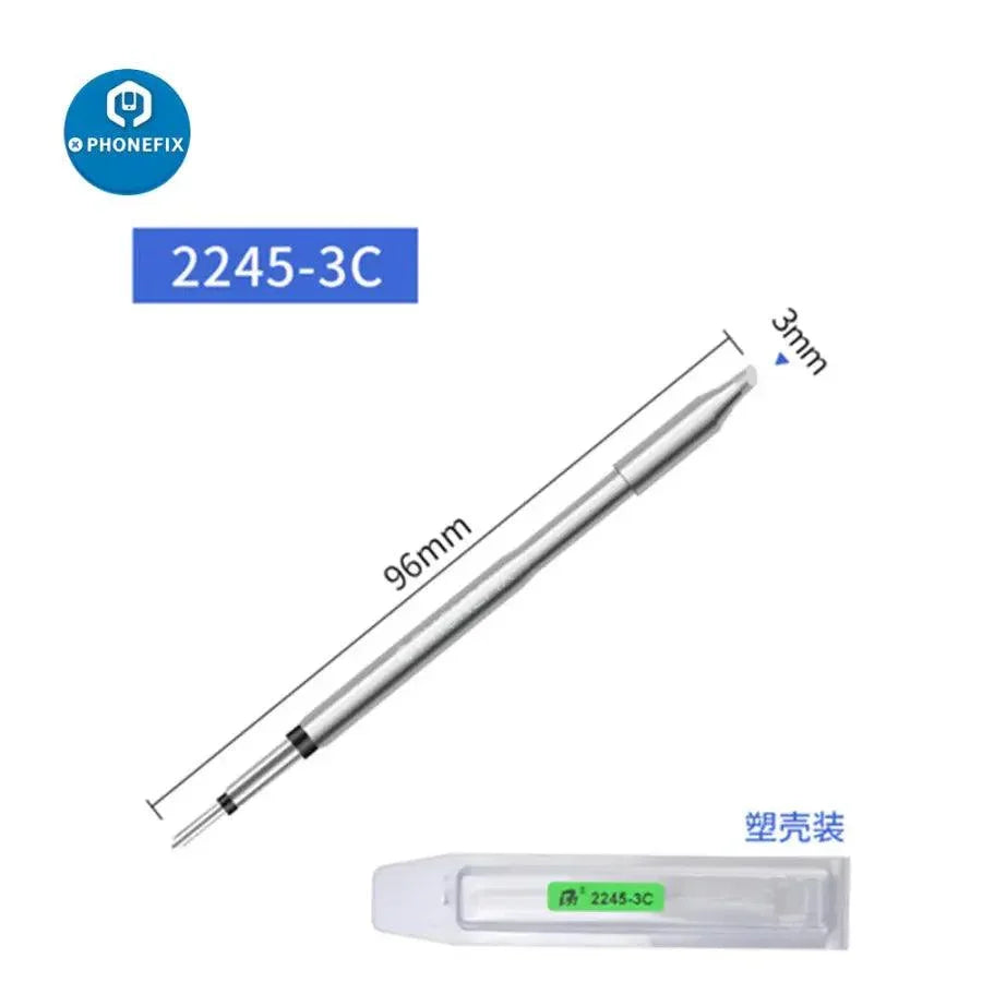 Phonefix JBC C245 replacement soldering iron tip for T245 handle, precision tip for electronics soldering and repairs.