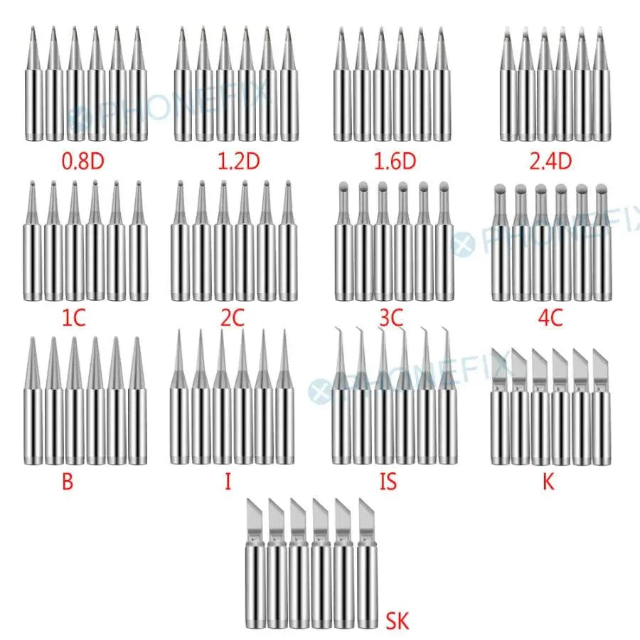 PhoneFIX 900M-T welding head solder iron tip for 936 series soldering station, precision iron tip for electronics soldering.