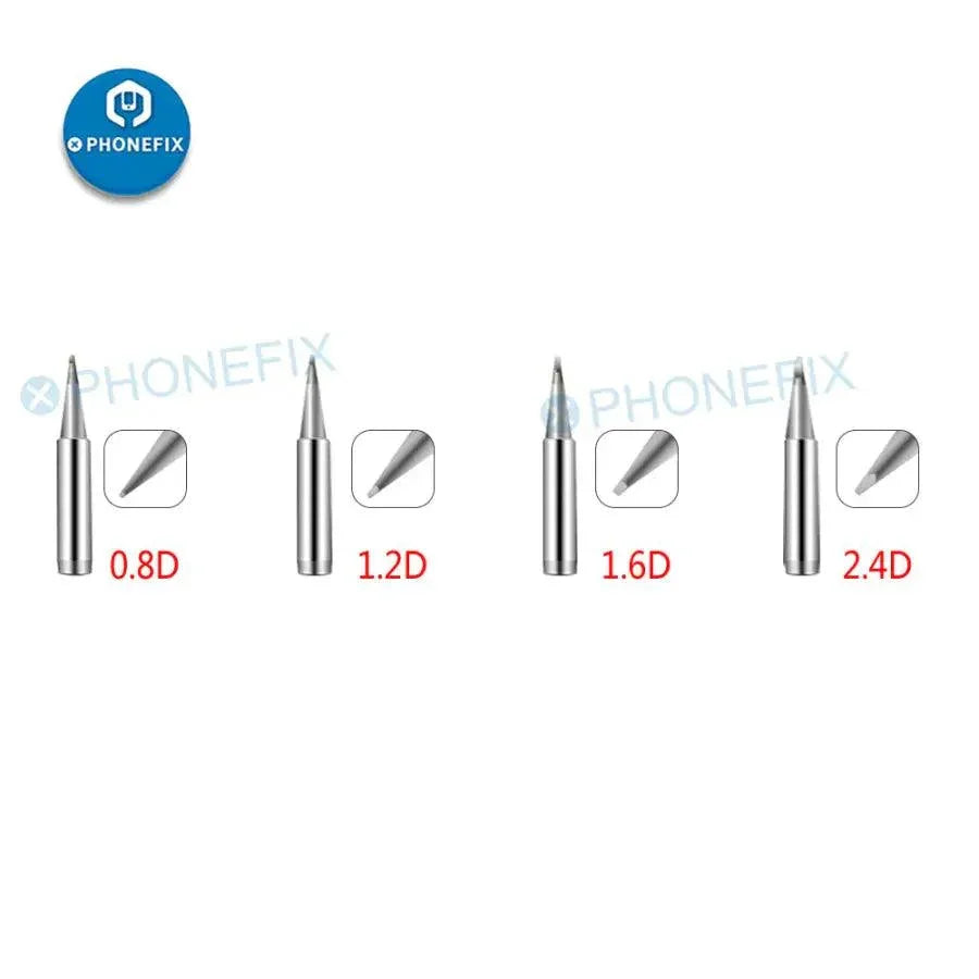 PHONEFIX 900M-T welding head soldering iron tip for 936 series soldering station, five-piece set of iron tips and nozzles.