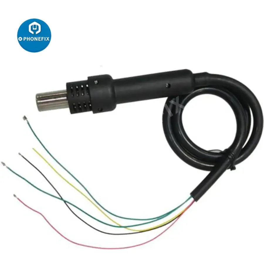 PhoneFix hot air gun handle for rework station, compatible with 8508, 852A, 852D, 990D models, with iron tips and nozzles, 220V