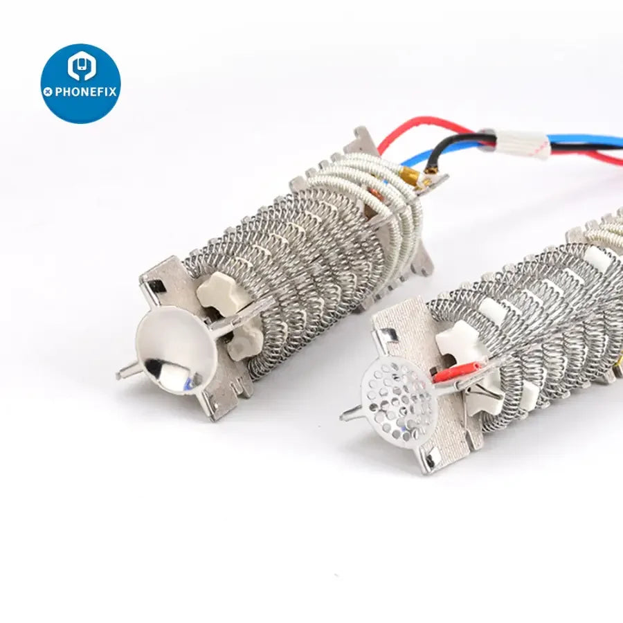 Élément chauffant pour pistolet à air chaud PhoneFix avec noyau à 4 fils et double affichage numérique, utilisé pour les embouts et buses de fers à repasser dans les outils de chauffage.