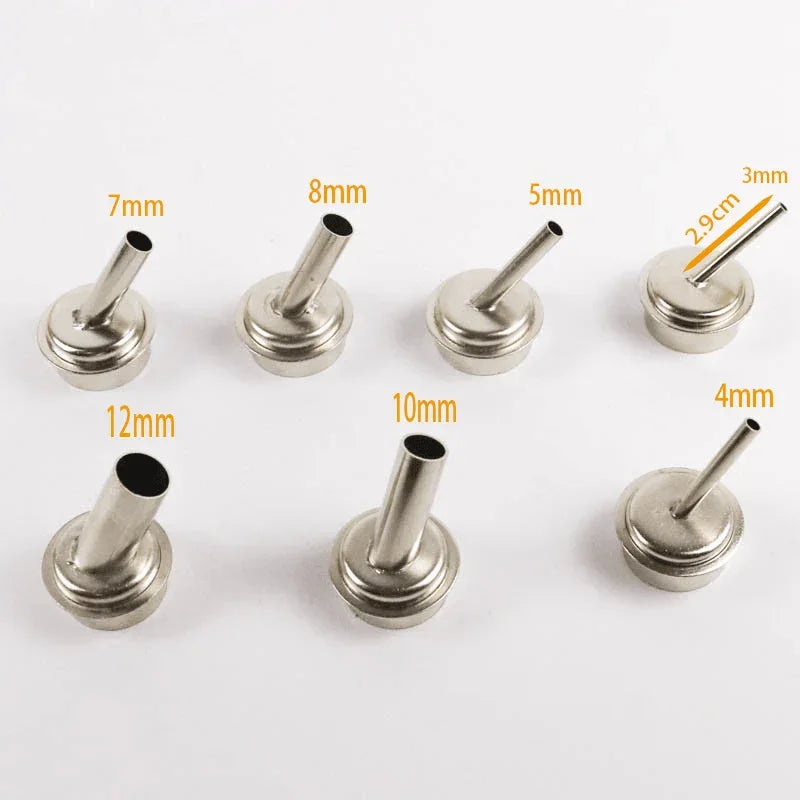 45-degree heat gun nozzle sleeve for PHONEFIX QUICK 861DW rework station, 3mm iron tip for precise soldering and rework.