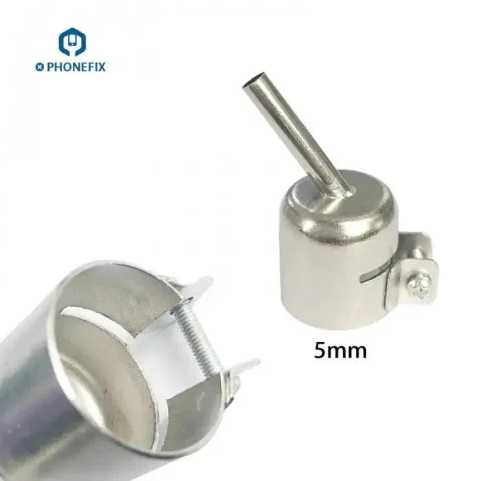 PhoneFix 45-degree heat gun nozzle for 850 series hot air rework station, 3mm tip for precise soldering and rework.