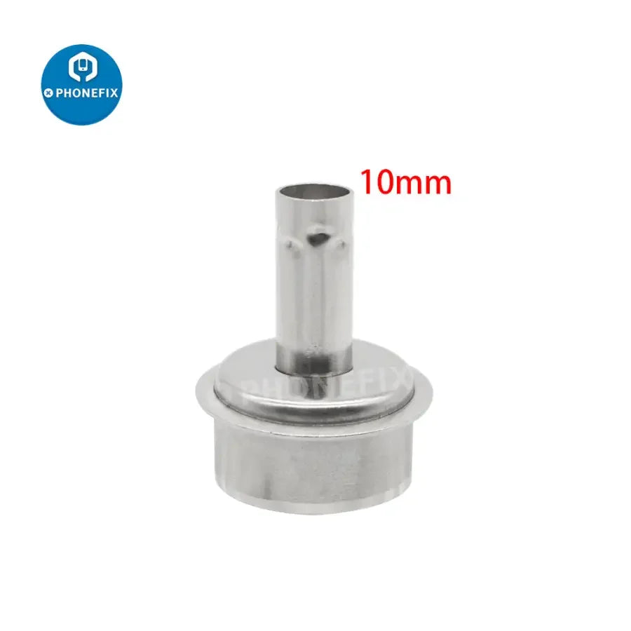 Phonefix spiral hot air gun nozzle replacement for 861DW BGA rework station, 5mm iron tips and nozzles for precise heat application.