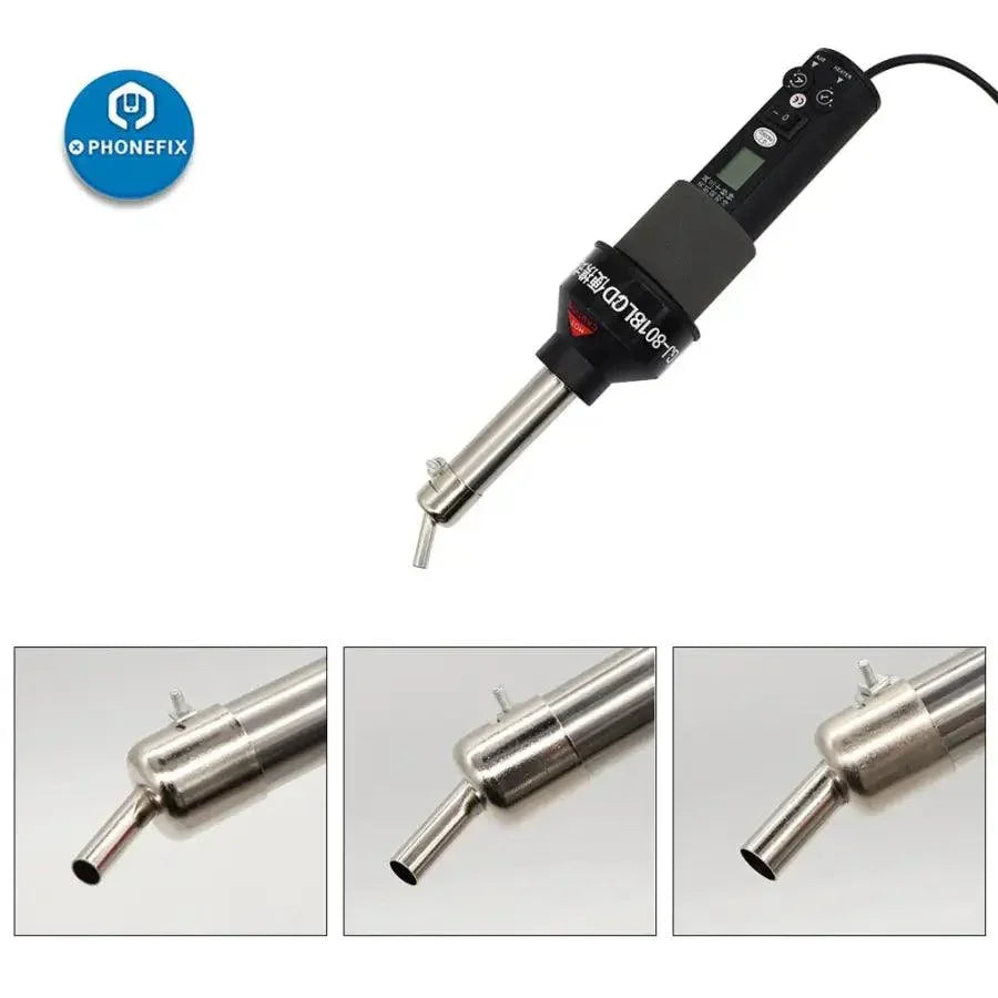 45-degree curved nozzles for PHONEFIX hot air station models 850, 852, 858, 878, used for precise soldering and rework.