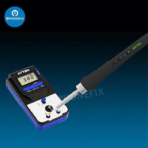 Poignée de fer à souder PHONEFIX Precision AE680 pour la réparation de soudure de circuits imprimés, présentant une conception ergonomique et un embout de connexion.