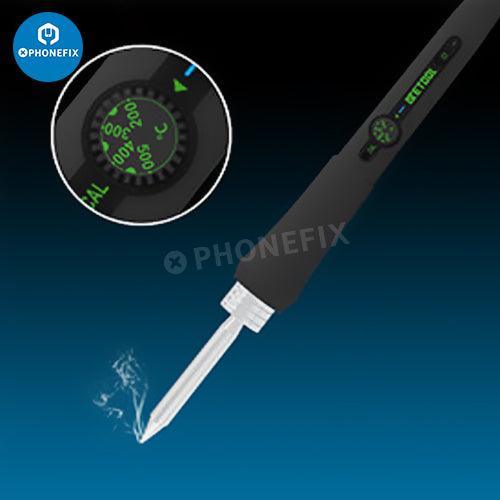 Poignée de fer à souder PHONEFIX Precision AE680 pour le soudage et la réparation de circuits imprimés, avec embouts remplaçables et poignée ergonomique.