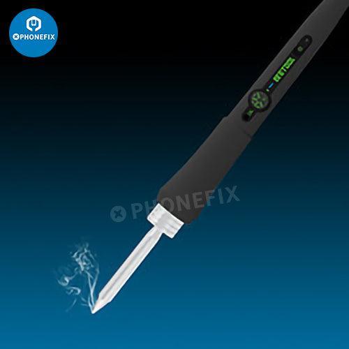 Poignée de fer à souder de précision AE680 pour la réparation de soudure de circuits imprimés, dotée d'une conception ergonomique et de pointes de fer compatibles de PHONEFIX.