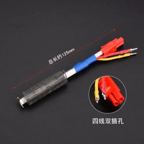 PhoneFix hot air gun heating core replacement for 850, 852D, 952D, 850AD soldering stations, featuring iron tips and nozzles.