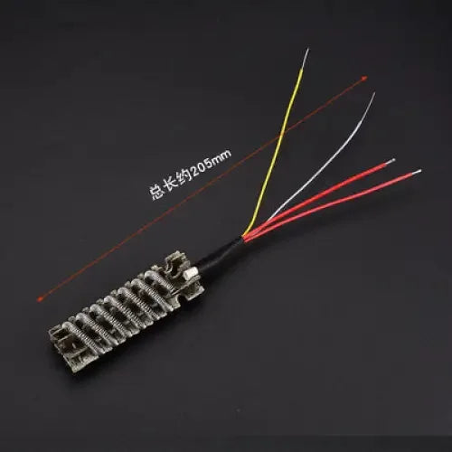 PhoneFix hot air gun heating core replacement for 850, 852D, 952D, 850AD soldering station, featuring iron tips and nozzles.