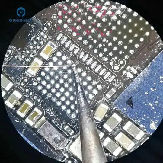Superfine 900M-T jumper wire soldering iron tip for fingerprint repair by PHONEFIX, angled precision tip for detailed work
