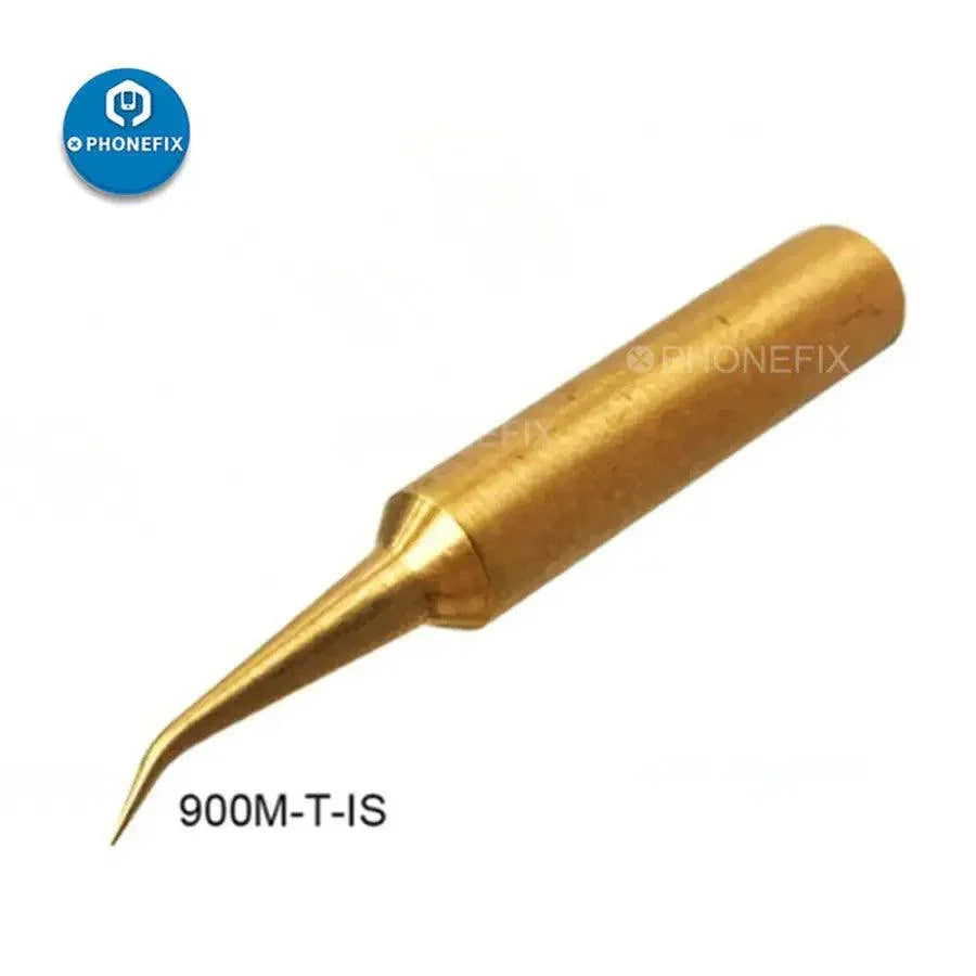 Phonefix Superfine 900M-T jumper wire soldering iron tip for fingerprint repair, featuring precise, angled tip for detailed work.