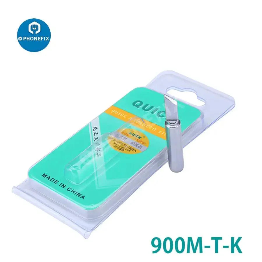 PhoneFix QUICK 900M-T series soldering iron tips for 936/936A soldering station, precision iron tips and nozzles for electronics repair.