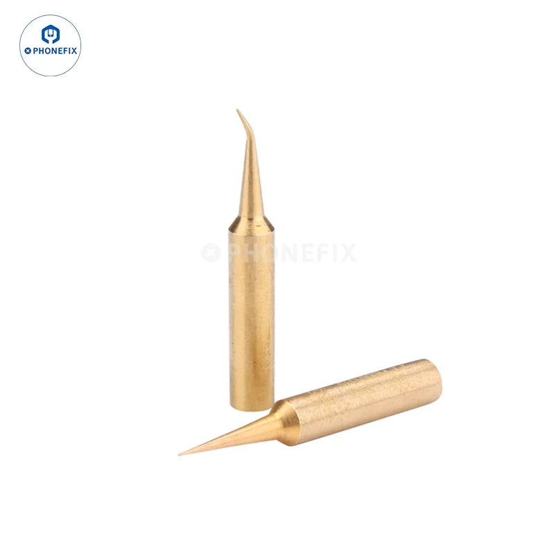 Pointes de fer à souder de précision 900M-T pour station de soudage PHONEFIX 936 937, présentées avec des pointes de soudage fines et une buse.